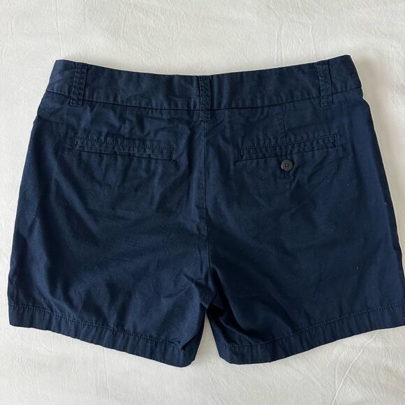 J.Crew BUNDLE 2 Shorts Women's size 2 100% Cotton Tan Navy Chino Broken In EUC - Picture 4 of 12
